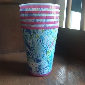 set of 5 lilly pulitzer cups